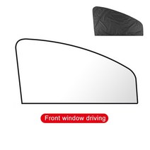 햇빛가리개 유니버설 마그네틱 자동차 차양 반사 실버 천 선 스크린 전면 후면 창 그늘 커버 여름 커튼 바이저, [01] Front Left