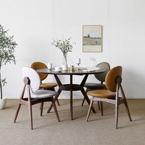 [헤리티지월넛] VIP 하이엔드 B1형 원형식탁/테이블 세트 1200, 단품