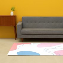 안탈로 PVC 층간소음 유아 강아지 놀이방 양면 러그매트 플라밍고 아트갤러리