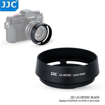 JJC 총검 라운드 카메라 렌즈 후드 43mm 스레드 크기 교체 Fujifilm LH-XF35-2 for FUJINON Lens xf35 mm/25mm F2 R WR, 1 건, Silver