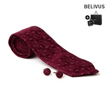 빌리버스 선물용 타이 커프스 세트 BBKT005 쇼퍼백포함 넥타이선물