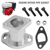 공기 흡입 호스 공기 흡입 파이프 honda gx160 gx200 프레데터 212cc 6.5hp hv90 알루미늄 합금 흡기 매니폴드용 엔진 흡기 매니폴드 wgasket kit, 은
