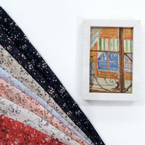 나염 폴리원단 꽃무늬 패턴 원피스 원단 의류원단 소품만들기 패브릭원단 홈패브릭 7종, 요루, 아이보리