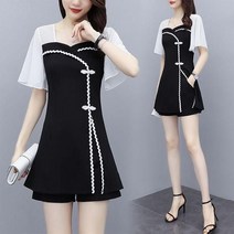 K.ONLINE SHOP여자 여름 투피스 반팔 빅사이즈 반바지 패션 peq77 원피스 하객룩 롱원피스 하객 봄원피스원피스