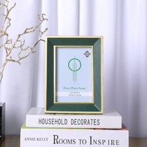 거실포인트액자 현대 가볍게 사치한 모델하우스 퀄리티 피질 메탈액자 A스윙 6인치 7인치 꾸미기액자 소프트 2584906430, 그린 (6인치 )