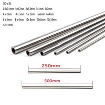 잔디깎기 1 10pcs 250mm500mm 304 원활한 Stainlessy 철강 모세관, 10x8mm  1pcs+250mm