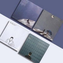 우리일쌍 [떡메모지] 감성 윤동주 시인 디자인 일러스트 문구 메모지 4종 떡메모지, 1개, 쉽게 쓰여진 시 메모지