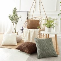 기타 니트 소파 쿠션커버 인테리어 쿠션, 초콜릿1장