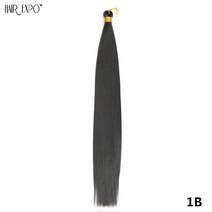22 인치 합성 긴 스트레이트 헤어 익스텐션 여성용 613 실키 벌크 번들 엑스포시티, 01 22 inches_04 4 개/몫, 02 #1B