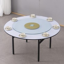 호텔 턴테이블 10 15 25명 접이식 원형 연회장 회전판, 2.0m 14인용 원형 싱글 테이블