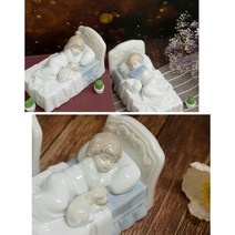 아이방 인테리어 잠자는 남매 세라믹 인형 어린이집
