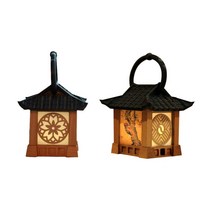 카렌홈데코 LED 한옥 무드등, A타입