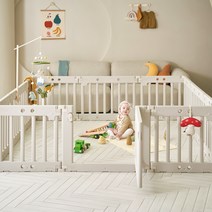 이누이베베 톰톰 모듈 항균 베이비룸 아기 안전문 펜스 울타리, [02] 4P세트(대형판2개+소형판2개), 모카베이지