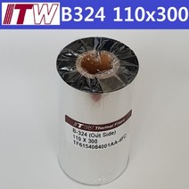 ITW B324 40mm*300M 레진 (먹지 필름) 1롤 바코드리본, B324 110mmx300m 1롤
