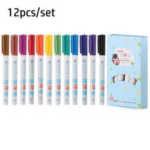 Colorful Early Education Toys Water Drawing Magical Floating Doodle Pen Whiteboard Markers Mark Pens, [02] 12pcs-set