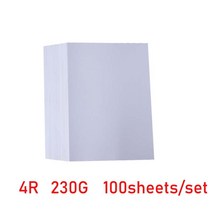 리트머스종이 ph 측정기 시험지 고광택 인화지 3R 4R 5R A4 A6 100 매 잉크젯 프린터 사무 용품, 09 4R  230g  100 sheets