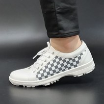 국산 남성 스파이크 아웃솔 필드 골프화 (화이트 블랙) 라운딩 방수 단화