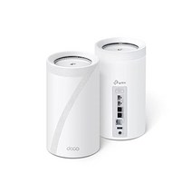 티피링크 Deco BE33000 쿼드 밴드 WiFi 7 메시 시스템 BE95 AI 기반 스마트 안테나 10G 멀티 기가비트 이더넷 포트 라우터 확장기 대체 2팩 로 7800제곱피트