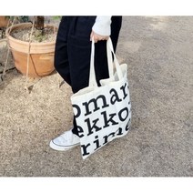 뉴웨이브 레터링 프린팅 캔버스 에코백 영문 데일리 학생 숄터백 쇼퍼백 빅사이즈가방 캔버스백