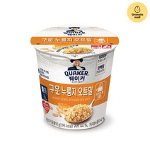 퀘이커 즉석 오트밀 컵 구운 누룽지 김50g 백종원의 밥보다 맛있는 오트밀, 50g, 1개