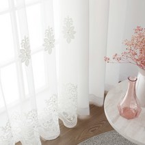 [까르데코] 디망쉬 암막+펄 레이스 거실커튼4장