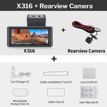 deelife dashcam wifi dash cam car dvr 카메라 레코더 auto video registrator for Automotive dual driving hid, x316-리어 캠