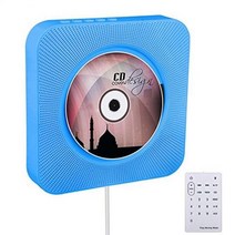 시디플레이어 (비고) 4 색 useuuk 플러그 휴대용 cd 플레이어 벽 장착형 블루투스 원격 제어 fm 라디오 hifi 스피커 (usb 3.5mm 포함), 01 블랙, 01 블랙
