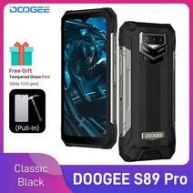 저전거 폰 거치대 핸드폰 휴대폰 스마트폰 월드 프리미어 doogee s89 pro 러기드 폰 12000mah 대용량 배터리 스마트폰 helio p90 64mp 카메라 폰 nfc, 루 버전, 발크