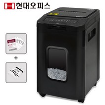 현대오피스 페이퍼프랜드 자동급지 문서세단기 PK-400AF+오일페이퍼+파지봉투 자동세절기 연속세단 120분 400매 파쇄 53L, 단품