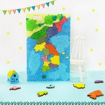 [초등저] 자랑스런 대한민국 지도퍼즐 만들기-1인세트(5세트이상), 사포지 포함