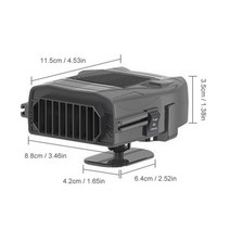 차량용히터 12v 차박 히터 온풍기 12V 자동차 전기 히터 데 미스터 성에 제거 장치 150W 공간 휴대용 난방, 02 Black Dashboard