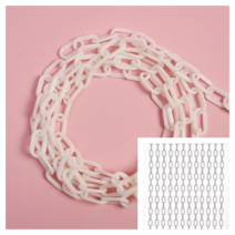 C3L 가드라인 플라스틱 안전 체인 사슬 차단줄 차단봉 25M 화이트 통제줄 미술관차단봉 행사장차단봉 가이드라인 주차금지체인