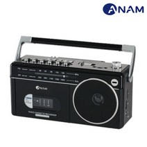 아남 블루투스 라디오 카세트 플레이어, 블랙, PA-720BT
