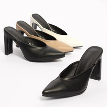 다잇템_패션 여자 뾰족코 하이힐 뮬블로퍼 키작녀 구두