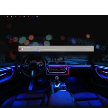 bmw 3 시리즈 f30 f31 3gt 4 시리즈 2014 2020 f32 f33 f34 f36의 주변 조명 장식 분위기 중앙 led 스트립을 통해, 세트 4, 3gt 2013-2020