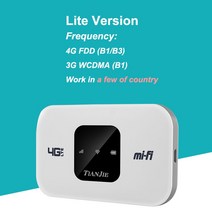 와이파이 증폭기 공유기 인터넷 TIANJIE 4G 라우터 Sim 카드 CAT4 150M 무선 모뎀 LTE FDD/TDD 네트워크 액세스 모바일 포켓 핫스팟 휴대용 잠금 해제, [01] Version 1