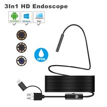 360도 비디오 1M/2M/3.5M/5M/10M 휴대용 방수 360 카메라 8mm 내시경 PC 컴퓨터 -C USB 미니 액션 샤오미 휴대폰용, 03 1m