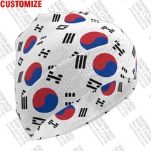 태극기 모자 한국 니트 겨울 추운 따뜻한 대한 Kr 힙합 맞춤형 이름 무료