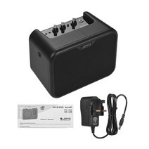 기타앰프 버스킹앰프 Joyo ma-10e 미니 휴대용 전자 기타 앰프 스피커 10watt amp odcLean 듀얼 채널(전원 어댑터 기타 부품 포함), 영국 플러그