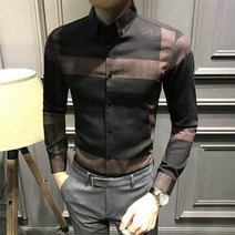 가바바 남성 옥스퍼드 체크 셔츠 G6462