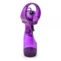 O2COOL LED 조명 디럭스 휴대용 배터리 전원 물 분무 팬, Purple