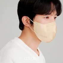 콜로레마스크 KF94 대형 컬러 새부리형 마스크 귀가편한 세부리형 5컬러, 베이지, 100매