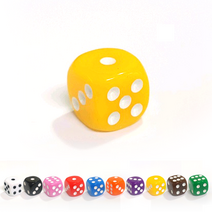 꽁스 16mm 6면체 컬러 주사위 색상선택, 노랑