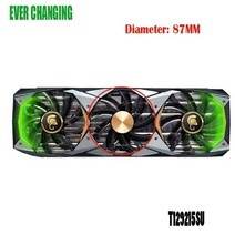 [해외] T129215SU MAXSUN GeForce RTX 2080Ti fan OC 11G V2 용 DC12V 0.50AMP 그래픽 카드 팬, Intermediate fan