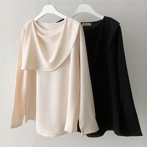 아이우먼 빅사이즈사랑해요 C767L202 터틀라운드롱블라우스 NB