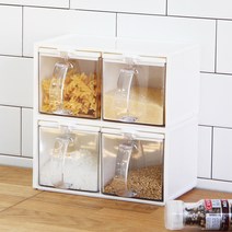 쿡차미 매직블럭 양념통 2칸세트, 2세트, 양념통 2p + 케이스 + 스푼2p + 라벨지