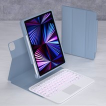 매직 무선 키보드 iPad 10.2 공기 3 Pro10.5 Air4 Pro11 터치 패드 Teclado sem fio 마그네틱, 한개옵션2, 03 Blue Backlit, 02 iPad10.2 7th 8th 9th