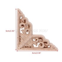 끌 목공끌 평끌 조각칼4개대 나무 조각 코너 Onlay 아플리케 Unpainted 프레임 데칼 홈 가구 6x6cm 드롭, 01 13