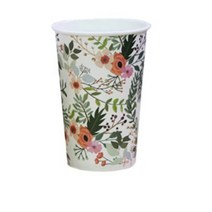 로앤그린 투고팩 플라워 종이컵 390ml(13온스), 500개입, 1박스