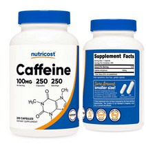 뉴트리코스트 카페인 알약 100mg 250캡슐